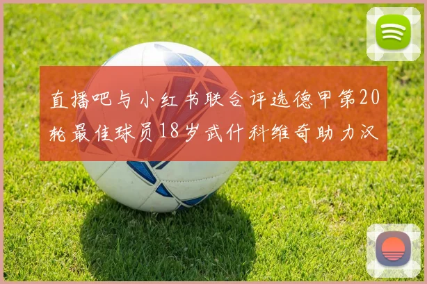 直播吧与小红书联合评选德甲第20轮最佳球员18岁武什科维奇助力汉堡逼平拜仁